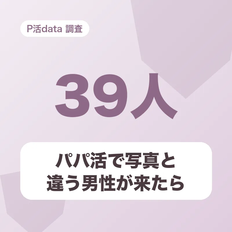 パパ活で写真と違う男性が来たら